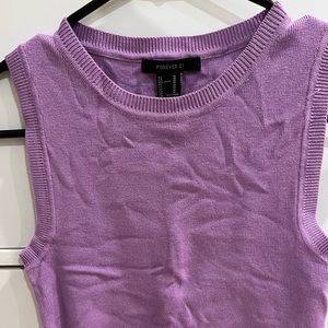 Purple cropped tank top